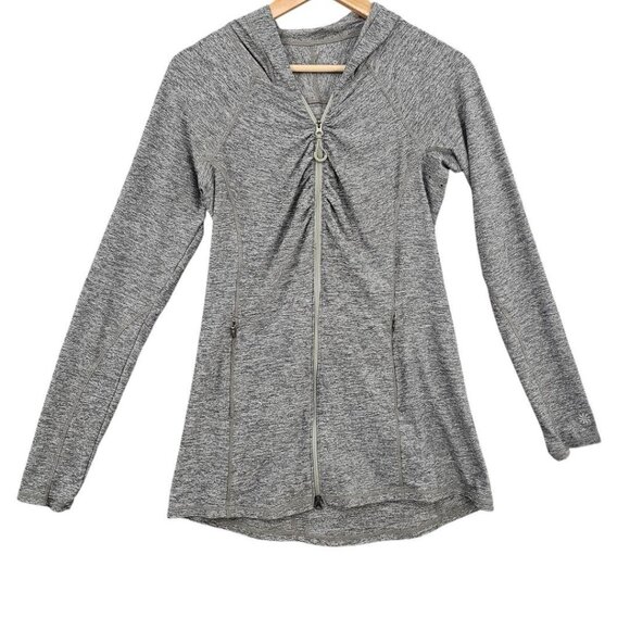 Athleta Womens‎ S Vitamin Sea Heather Gray Jacket UPF 50 - Picture 2 of 11